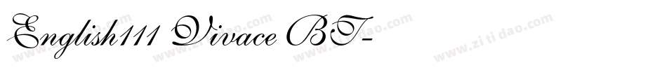 English111 Vivace BT字体转换